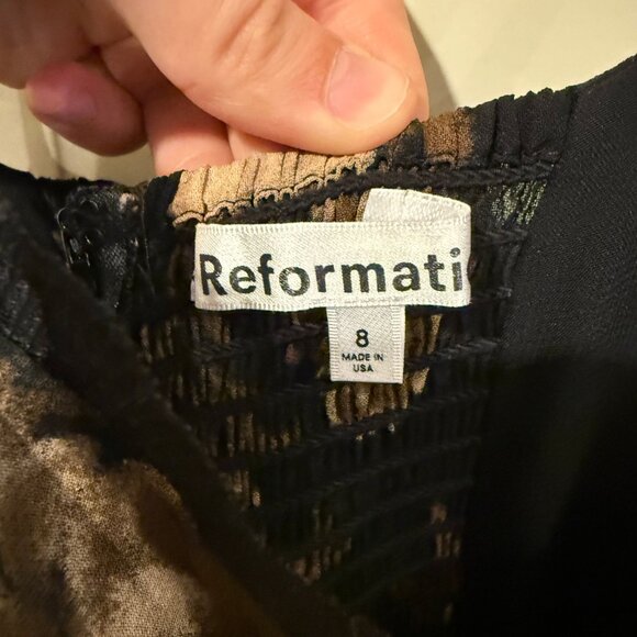 Reformation Irisa Dress Black - Size 8 - Picture 4 of 11